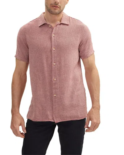 Ron Tomson Lightweight Fitted Button Down Shirt In Pink