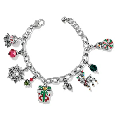 Brighton Women's Very Merry Christmas Charm Bracelet In Silver-multi In Green