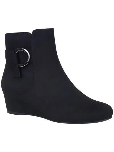 Impo Gasha Womens Faux Suede Booties In Black