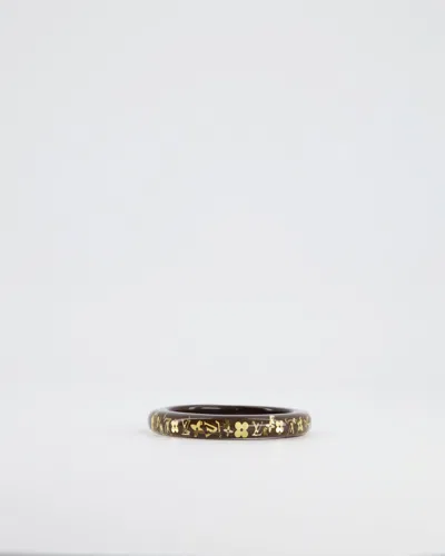 Pre-owned Louis Vuitton Inclusion Bangle With Logo Detail In Black