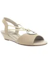 Impo Women's Raizel Memory Foam Stretch Ornamented Wedge Sandals In Praline