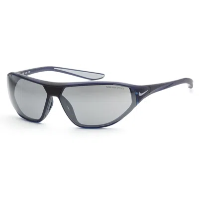 Nike Men's Aero Swift 65mm Matte Midnight Sunglasses Dq0803-410 In White