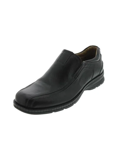 Dockers Agent Mens Leather Square Toe Loafers In Black