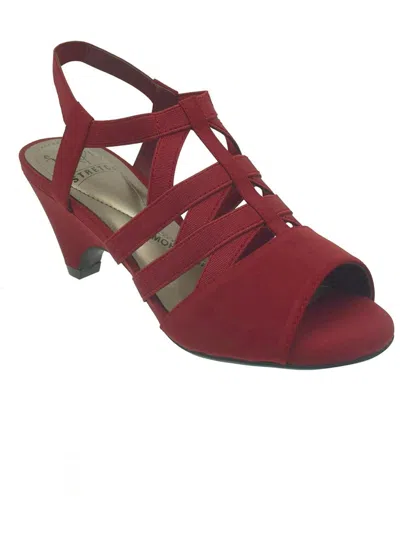Impo Edalyn Womens Almond Toe Sandal Wedge Heels In Red