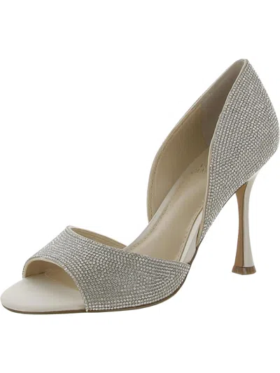 Vince Camuto Womens Evening Open Toe Pumps In White