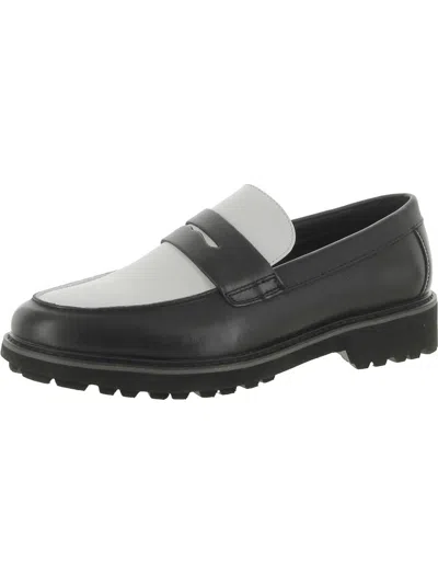 Inc Vance Mens Leather Slip On Loafers In Black