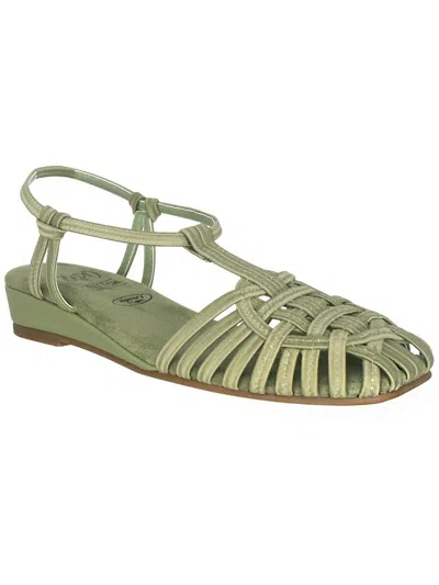 Impo Rivka Womens Cushioned Footbed Stretch Strappy Sandals In Green