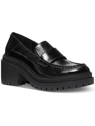 Michael Michael Kors Rocco Womens Leather Loafers In Black