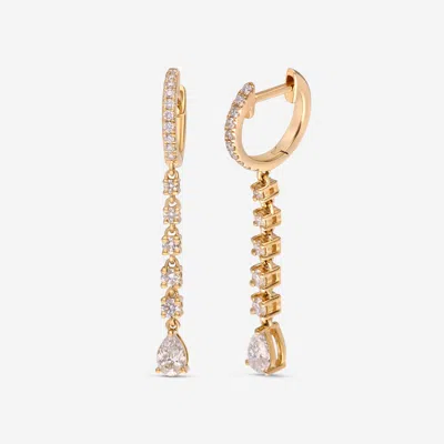Ina Mar 14k Yellow Gold, Diamonds 0.94ct. Tw. Drop Earrings Imkgk28 In Silver
