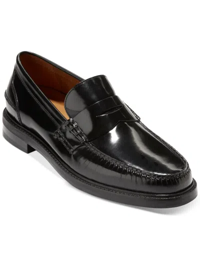 Cole Haan Mens Leather Loafers In Black