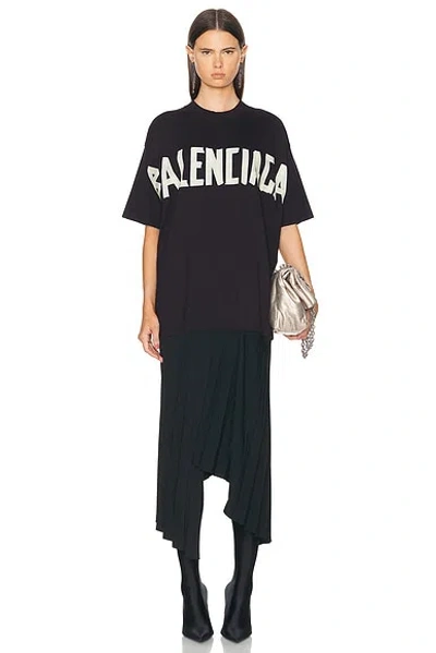 Balenciaga Technical Crepe T-shirt Dress In Black