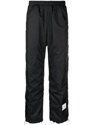Thom Browne Logo-patch Sheer-ripstop Track Pants In Blue