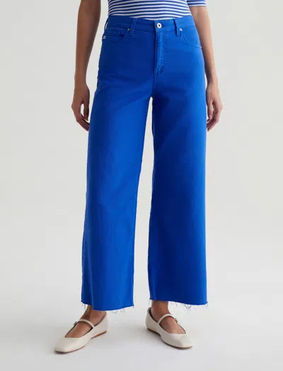 Ag Jeans Saige Wide Leg Crop In Blue