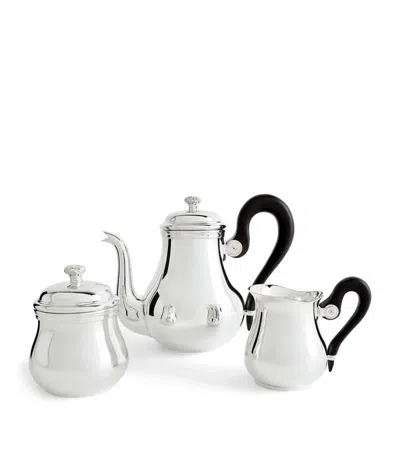 Christofle The Anniversary Georgian Collection 3-piece Tea Set In Silver