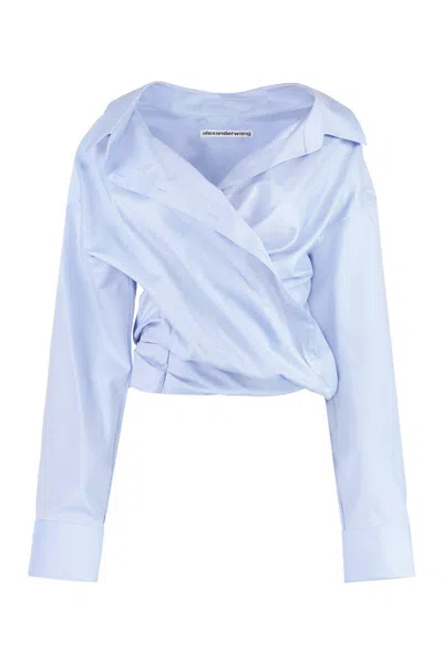 Alexander Wang Wrapped Shirt In Blue