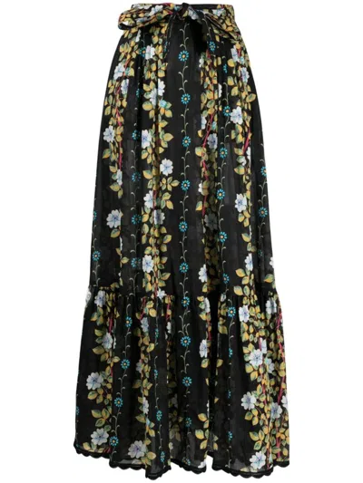 Etro Floral Print Skirt In Multicolour