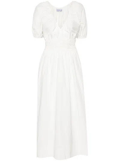 Faithfull The Brand Teatro Midi Dress Clothing In White
