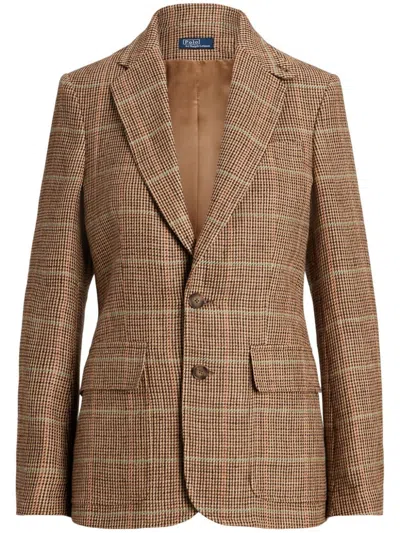 Polo Ralph Lauren Striped Jacket In Brown