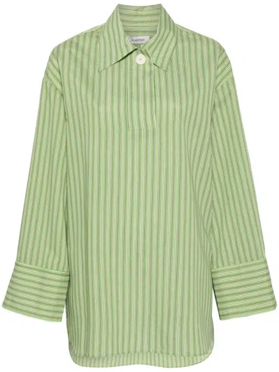 Rodebjer Sunshine Striped Shirt In Green