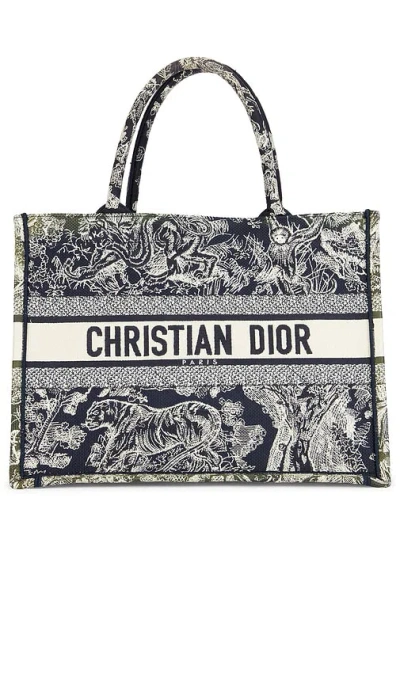 Fwrd Renew Dior Toile De Jouy Canvas Book Tote Bag In Gray