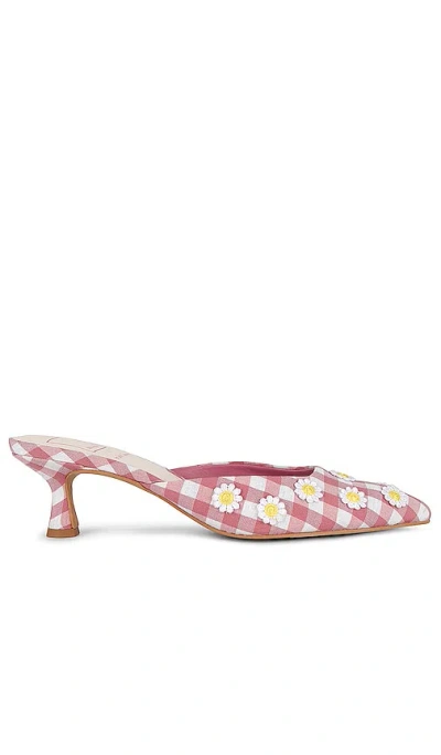 Dolce Vita X For Love & Lemons Lilou Mule In Pink Chalk Gingham