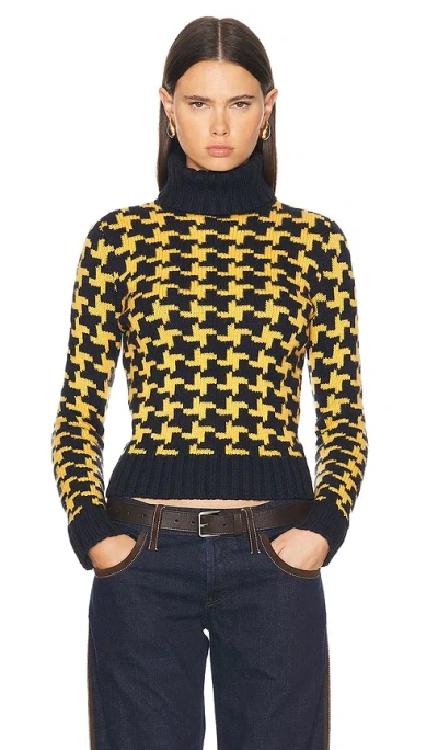 Fwrd Renew Celine Knit Turtleneck Sweater In Yellow