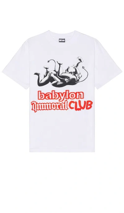 Babylon Immoral Club T-shirt In 白色