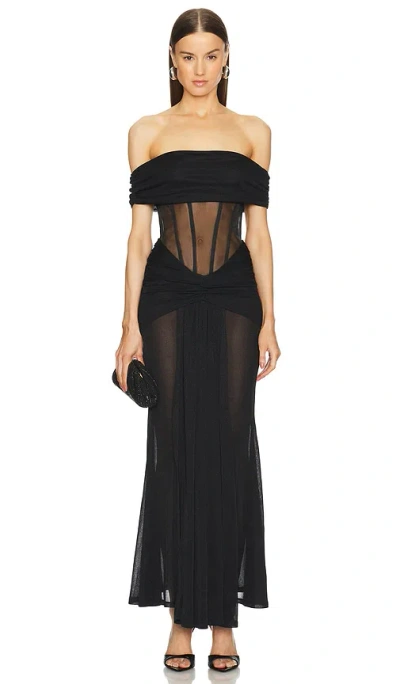 Michael Costello X Revolve Catalina Gown In 黑色