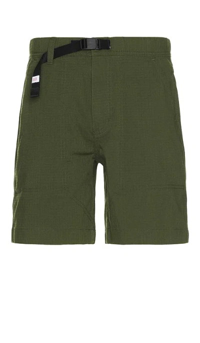 Topo Designs Mountain Ripstop Shorts In 橄榄色