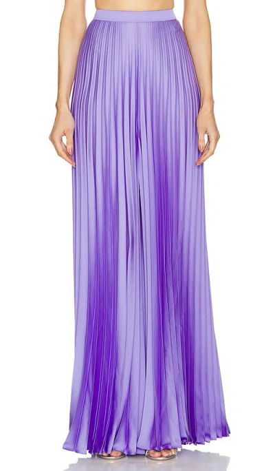 Selezza London Evie Pleated Trousers In Amethyst Violet