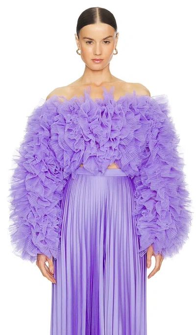 Selezza London Florence Tulle Top In Amethyst Violet