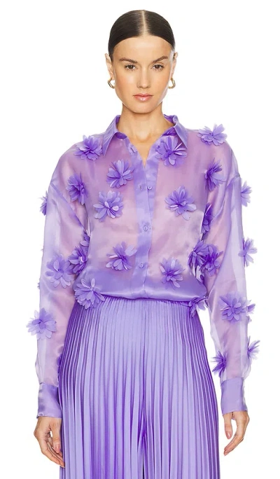 Selezza London Emersyn Flower Shirt In Amethyst Violet
