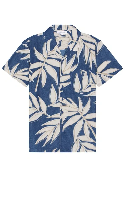 Vintage Summer Denim Towel Terry Shirt In 牛仔