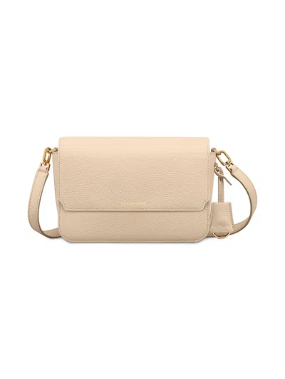 Maison De Sabre Maison De Sabré Medium Leather Flap Bag In Saharan Nude