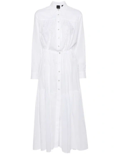 Pinko Dolce Vita Maxi Shirt Dress In White