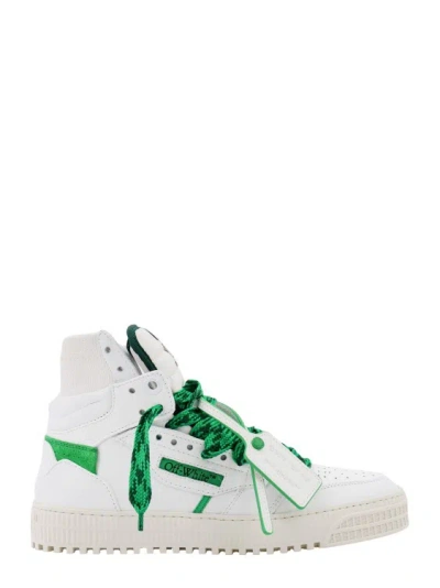 Off-white Leather Sneakers With Iconic Zip-tie In White