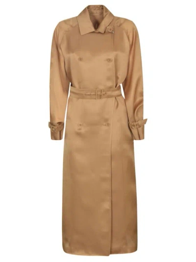 Max Mara Sacco Trench In Leather