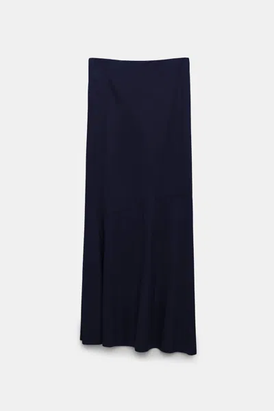 Dorothee Schumacher Midi Skirt With Western-inspired Detailing In Blue