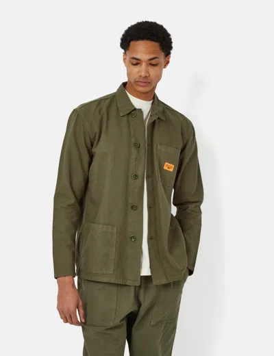 Service Works Canvas Coverall Jacket In Olive Green