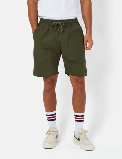 Service Works Canvas Chef Shorts In Olive Green