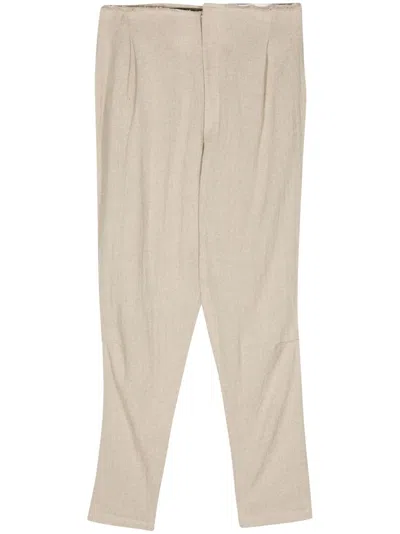 Elena Velez High-waisted Tapered Trousers In Neutrals