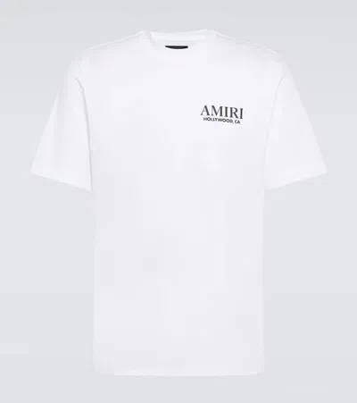 Amiri Logo Cotton Jersey T-shirt In White