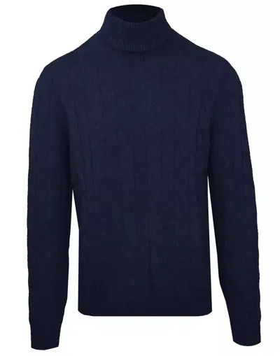 Malo Elegant Wool-cashmere Men's Turtleneck Sweater In Black