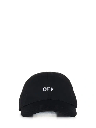 Off-white Drill Off Stamp Hat In Black