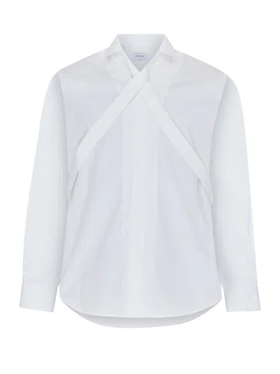 Off-white Ow Emb Shirt Heavycot Front Collar In White