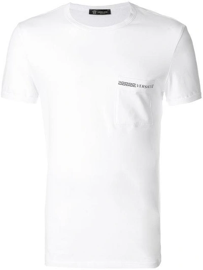 Versace Grecian Logo Pyjama Top - White