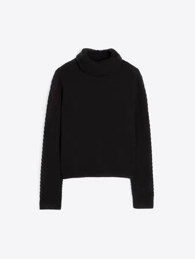 Vilagallo Women's Herringbone Sweater In Black