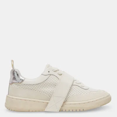 Dolce Vita Alvah Sneakers White Perforated Leather In Multi