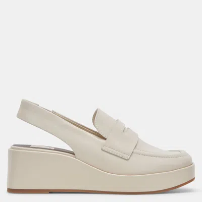 Dolce Vita Nada Loafers Ivory Crinkle Patent In Multi