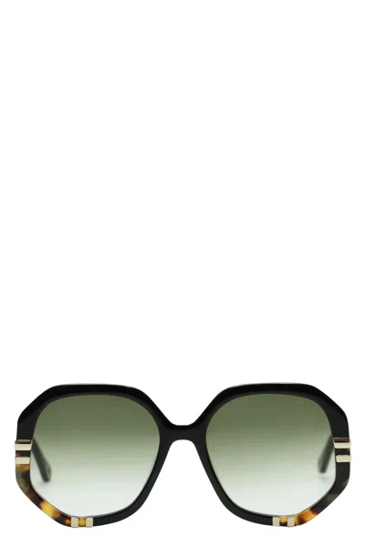 Chloé Squared Sunglasses In Black